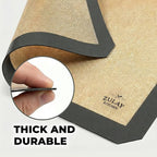 Zulay Kitchen Silicone Baking Mat Sheet 3-Pack (3 sizes) - Reusable Silicone Baking Sheet - Easy & Convenient Nonstick Baking Supplies - Silicone Mats for Baking - Baking Mat For Oven - (Dark Gray)