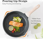 Kordisen Nonstick Frying Pan, 12.5 Inch Large Skillet, Granite Cooking Pan, Healthy and Non Toxic, Induction Compatible, PFOA Free