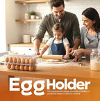 Utopia Home Egg Container With Lid and Handle for Refrigerator Organization- Pack of 2 - Clear Stackable Egg Holder for Kitchen or Pantry Organizers and Storage