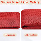 Homaxy 100% Cotton Waffle Weave Kitchen Dish Towels, Ultra Soft Absorbent Quick Drying Cleaning Towel, 13 x 28 Inches, 6-Pack, Red
