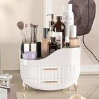 Pajiriona Makeup Organizer with Drawers,Skincare Organizer for Vanity,Storage Box with Handle,Large Cosmetic Display case for Dresser, Bathroom Countertop