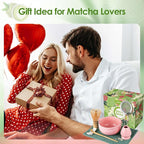 Matcha Whisk Set, ZBUFAN 7 Pcs Pink Matcha Kit with Bamboo Whisk(Chasen) and Holder, Ceramic Matcha Bowl with Spout, Japanese Tea Set with Matcha Sifter and Scoop