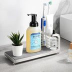 Wipe-Free Sink Organizer with Drying Stone, Instant Dry Sink Caddy Organizers, Kitchen Sponge Soap Holder Dispenser, Countertop Fast Drying Counter Tray Rack