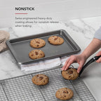 KitchenAid 9x13in Nonstick Aluminized Steel Baking Sheet,Contour Silver,(Pack of 6)