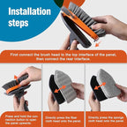 CLEANHOME Tub Tile Scrubber Brush with 3 Different Function Cleaning Pads and 56" Extendable Long Handle-No Scratch for Cleaning Bathroom Kitchen Toilet Wall Sink,Orange
