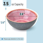 Brew To A Tea BTaT- Ceramic Dipping Bowls, 3.5 oz, 3.5 Inches, Soy Sauce Dish Ceramic, Small Serving Bowls for Side Dishes, Condiment, Sauces & Nuts, Chip-Resistant Dishwasher & Microwave Safe