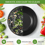 LOVYANXUE Salad Bowl with Lid, 12" Extra Large Bamboo Fiber Salad Bowl with Servers Set for Kitchen, Nature Bamboo Mixing and Serving Bowl with Lid, Spoon and Fork for Fruits,Salads and Vegetables