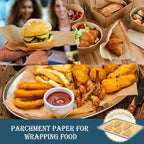 Hiware 200 PCS Parchment Paper Baking Sheets 9x13 IN, Precut Non-Stick Parchment Paper for Baking, Cooking, Grilling, Frying and Steaming - Unbleached, Fit for Quarter Sheet Pans