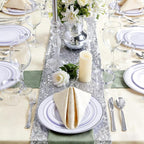 GATHER 350PCS Silver Plastic Plates - White and Silver Disposable Plates for 50 Guests Includes 100 Plate, 50 Napkins, 150 Silvery Cutlery and 50 Cups for Party & Wedding