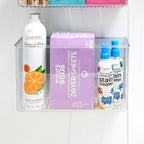 InterDesign iDesign Magnetic Large Clear Plastic Organizer Bins for Laundry Room Storage - 4-Pack