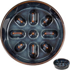 Havniva Ceramic 1.2 Cup Dog Bowl Slow Feeder, 7.3 inch Slow Pet Food Dish for Medium and Small Dog, Stop Bloat, Preventing Choking(Single Bowl, Starry Sky)