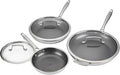 Cuisinart FusionElite+ Hybrid Nonstick Tri-Ply Stainless Steel Cookware Set, 6-Piece Skillet Cooking Set with PURELYSEAR Ceramic Nonstick Technology, Scratch Proof, Cool Grip Handles, Dishwasher Safe