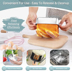 TeamFar Mini Loaf Pan, 4 PCS Stainless Steel Loaf Pans for Baking Bread, 6.3 x 3.5 Inch Bread Baking Pan for Homemade Bread, Meatloaf, Cake and Brownies, Non-Toxic, Oven & Dishwasher Safe