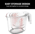 Cuisinart Nesting Liquid Measuring Cups, Clear, 3-Piece, CTG-00-3MC