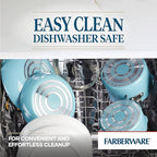 Farberware Cookstart DiamondMax Nonstick Square Deep Grill Pan/Griddle, Dishwasher Safe, 11 Inch - Aqua