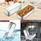 LIANYU 3 Pack 12 x 5 Inch Large Loaf Pans, Stainless Steel Bread Baking Pan Sets, Deep Meatloaf Pans for Homemade Bread, Cakes, Sandwich, Solid & Durable, Dishwasher Safe