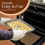 8 Piece Nonstick Stackable Bakeware Set - 8 Piece Nonstick Bakeware Set - Easy Storage, 450°F Oven Safe, Durable Design, Muffin, Loaf, Baking Sheets, Round & Square Pan, Roaster; BPA-Free (Gray)