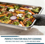 6 Pack Half Size Baking Sheet Pan Set, Aluminum Commercial Quality Cookie Sheet for Baking or Roasting, Large Thick Baking Tray Prevents Warping, 13" × 18" Cookie Tray Pan