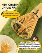 Bamboo Matcha Whisk Set with 2-pack 100% Natural Bamboo matcha Whisk,Sifter,Tea Scoop and Tea Spoon，Handcrafted Traditional Japanese Chasen, Matcha Kit for Authentic Matcha Tea Preparation