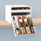 YouCopia SpiceStack® Adjustable Spice Rack Organizer, Pull-Down 24-Bottle Seasonings and Spices Holder for Kitchen Cabinet and Pantry Organization with 104 Included Labels | Adjustable, Organizer, Seasonings, Spices Holder, Kitchen Cabinet