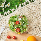 Jaluxing [24 oz. 150 Sets Clear Plastic Salad Bowls with Airtight Lids Disposable To Go Mixing Containers Serving for Fruit, Quinoa, Lunch and Meal Prep