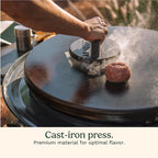Cuisinart Smash Burger Kit,Cast Iron Press,Spatula,Seasoning Shaker and Patty Papers for Perfect Cookouts,Barbecues and Tailgates,(Pack of 6)