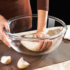 6.5Quart Large Glass Bowl with Lid for Sourdough Bread Making, 12.3 Inch Clear Glass Salad Cooking Bowls for Kitchen Salad Bread Storage, For Prepping, Marinating & Brining Kimch