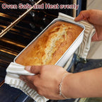 LIANYU 8 Pack Large 12x5 Inch Loaf Pans, Stainless Steel Bread Pans Set for Baking Sourdough Bread, Meatloaf, Cake, Brownies, Durable & Non Toxic Metal Bakeware, Dishwasher Safe
