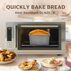 KITESSENSU Pullman Loaf Pan with Lid, 1 lb Dough Capacity Non-Stick Bakeware for Baking Bread, Carbon Steel Corrugated Bread Toast Box Mold with Cover for Baking Bread, Silver