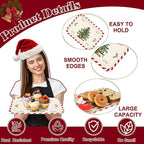 Whaline 3 Pcs Christmas Serving Trays Xmas Tree Plastic Serving Platters Dishes for Holiday Party Breakfast Lunch Dinner Food Snack Supplies, 10 x 13 Inch