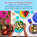 Bentgo Easyboxes Salad-to-Go Containers - 8-Piece Set: 4 Bowls, Leak-Proof Dressing Cups Built-In & 4 Fitted Lids Seal in Freshness; Reusable/BPA-Free for Salad, Pasta, & Cereal (Jewel Brights)