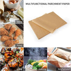 Comfylife 200 Parchment Paper Sheets - No Curl, Tear, or Burn (9 x 13 Inch) - Precut Baking Paper, Unbleached, No Chemical, Cookie Sheets