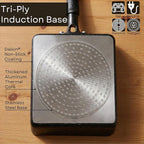Tamagoyaki Pan - Japanese Egg Pan with Lid - Japanese Omelette Pan Rectangular - Rolled Omelet Nonstick Square Frying Pan - Tamago Cooking Pan Induction Compatible 7x6
