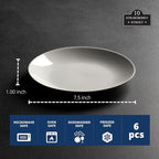 10 Strawberry Street Simply White 7.5" Coupe Salad Plate, Set of 6