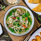 60 oz Large Pho Soup Bowls, Large Ramen Bowls, Rimmed Off-White Big Ceramic Bowls Set of 3, 8 Inch