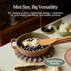 Our Place Mini Always Pan | 8.5" Ceramic Pan with Modular Lid & Beechwood Spatula | Patented 10-in-1 Nonstick, Non-Toxic Cookware Made Without PFAS | Induction & Oven-Safe up to 450°F | Spice
