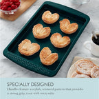 Chicago Metallic Everyday Nonstick Small Baking Sheet, Emerald Green, Durable Carbon Steel for Perfect Baking