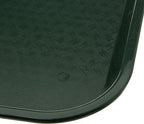 Carlisle FoodService Products Cafe Plastic Fast Food Tray for Cafeteria, 14" x 18", Green (Pack of 2)