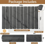 Large Stone Dish Drying Mat for Kitchen Counter, Quick Dry Stone Dishes Mats,Foldable Water Absorbing Diatomaceous Earth Drying Organizer Pad for Plate Rack Bottles Utensils(Dark Gray 24"×16" & 8"x4")