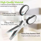 2025 Upgraded Herb Scissors, Effortless Herb Shears Cutter Tool with Sharp Stainless Steel Blades for Fresh Herbs, Must-Have Kitchen & Cooking Gadget, Black