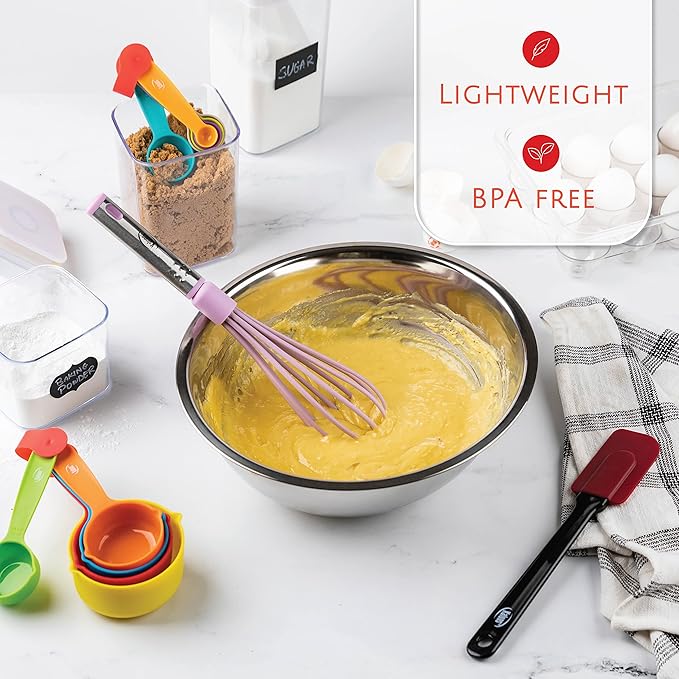 Kitchen Utensils Set, Cooking Utensil Set Kitchen Gadgets, Pots and Pans set Nonstick and Heat Resistant, 24 Pcs Nylon and Stainless Steel, Spatula Set, Apartment Essentials Kitchen Cookware Sets