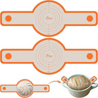 HOTEC Silicone Bread Sling for Dutch Oven - 2 Pack Non-Stick Baking Mat with Long Handle Easy to Transfer Sourdough Bread, Reusable Heat Resistant to 500°F/260°C Dutch Oven Liners Baking Supplies