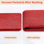 Homaxy 100% Cotton Waffle Weave Kitchen Dish Cloths, Ultra Soft Absorbent Quick Drying Dish Towels, 12 x 12 Inches, 6-Pack, Brick Red