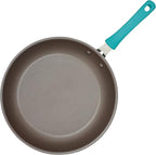 Rachael Ray Cook + Create Nonstick Frying Pan/Skillet, 12.5 Inch, Agave Blue