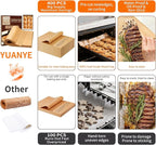 YUANYE 400PCS Parchment Paper Baking Sheets, 12"x16" Unbleached Precut Half Parchment Paper for Baking, Non-Stick Baking Paper for Baking, Grillin, Steaming Bread Cookies, Oven, Air Fryer, Microwave