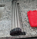 Ahyuan Roll up Dish Drying Rack Over The Sink Kitchen Roll up Sink Drying Rack Portable Dish Drainer Foldable Dish Drying Rack (Black, 20.5''X19.7'')