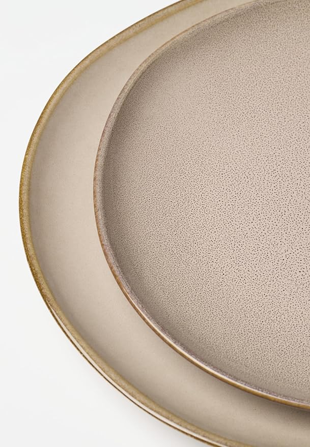 Oneida 897202 Organic Shades 12-Piece Dinnerware Set, Service For 4, Unique Color May Vary, Clay