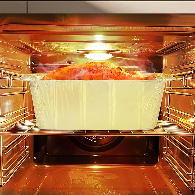Mini Loaf Pans 1Lb 20-Pack,Aluminum Foil Heavy Duty Disposable Bread Baking Pan Bread Tins for Baking Cakes, Breads,Meatloafs Size-8"x 3.5" x 2.5" (20 Packs)