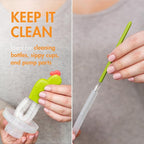 Boon Cacti Bottle Cleaning Brush Set - Includes Bottle Brush,Nipple-Brush,Detail-Brush,and Straw-Brush - Baby-Bottle-Brush Set for-Bottle Drying Rack - Baby Essentials -,4 Count (Pack of 12)