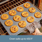 All-Clad Pro-Release Nonstick Bakeware Set 3 Piece Oven Safe 450F Half Sheet, Cookie Sheet, Muffin Pan, Cooling & Baking Rack, Round Cake Pan, Loaf Pan, Baking Pan Grey